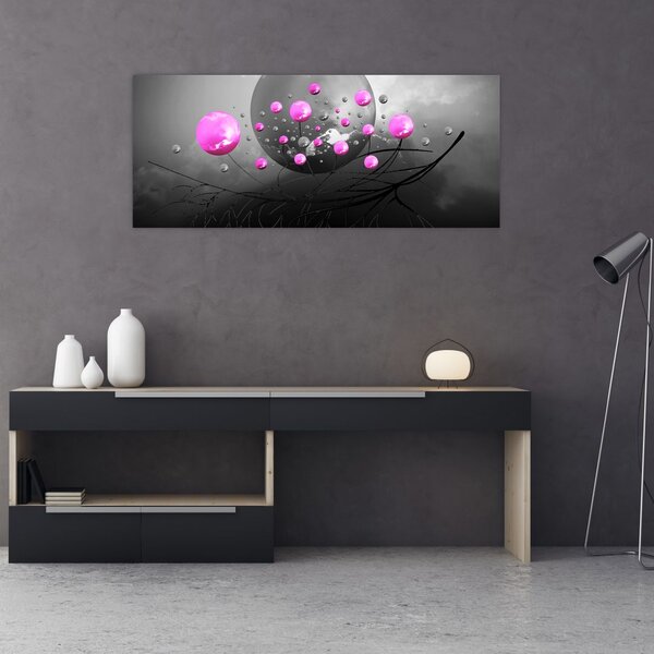 Tabloul cu bile roz (120x50 cm)