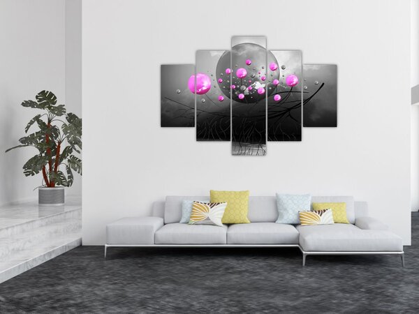 Tabloul cu bile roz (150x105 cm)