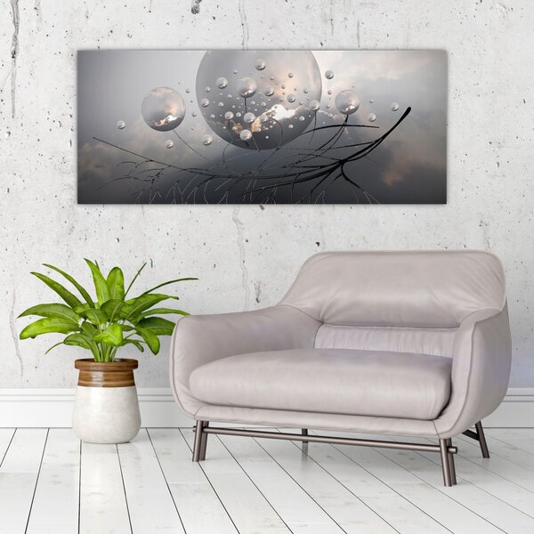 Tabloul bilelor abstracte (120x50 cm)