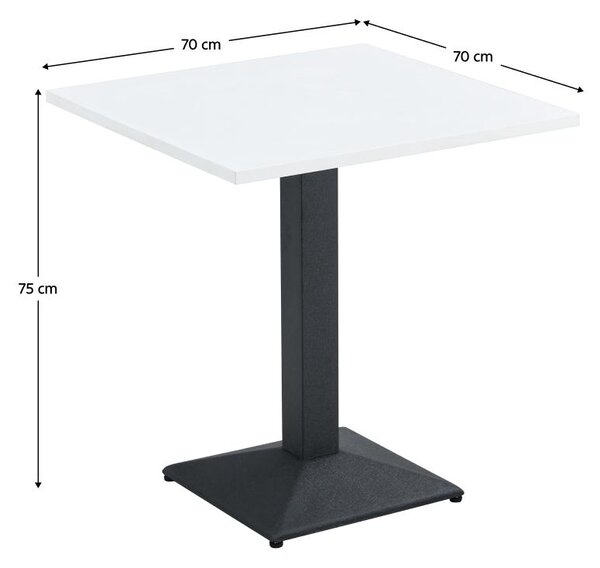 Masă de sufragerie Rahola 1 (alb + negru) (pentru 2 persoane). 1116486
