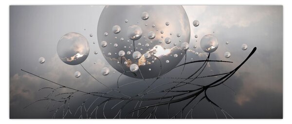 Tabloul bilelor abstracte (120x50 cm)