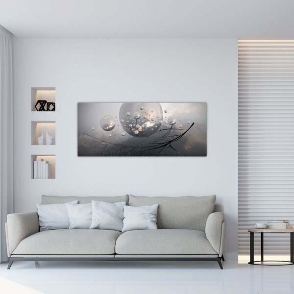 Tabloul bilelor abstracte (120x50 cm)
