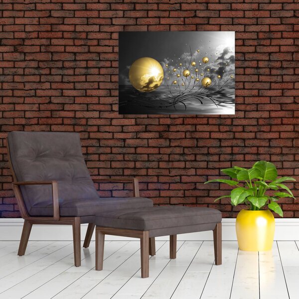 Tabloul bilelor în ocru (70x50 cm)