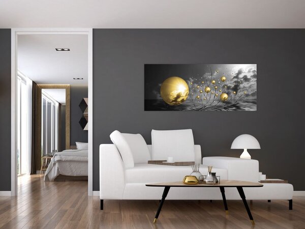 Tabloul bilelor în ocru (120x50 cm)