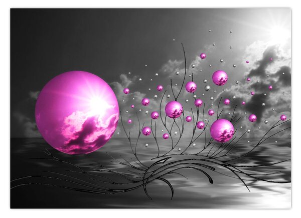 Tabloul bilelor roz (70x50 cm)