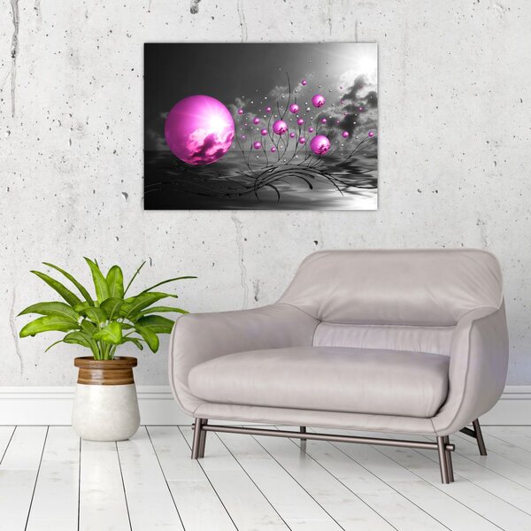 Tabloul bilelor roz (70x50 cm)