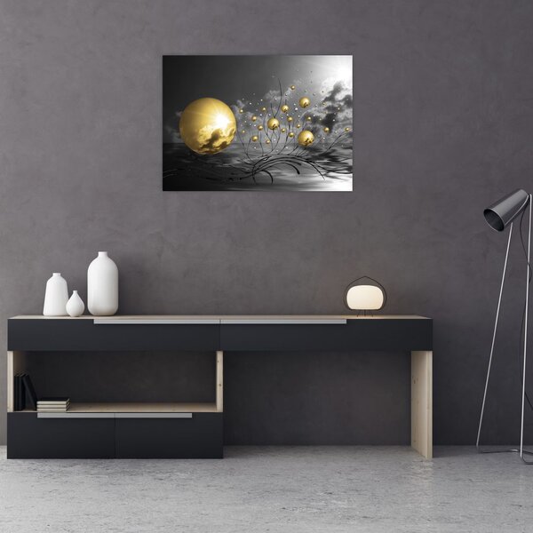 Tabloul bilelor în ocru (70x50 cm)