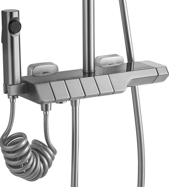 Coloana de dus cu termostat REA ROB Nichel Brush INOX