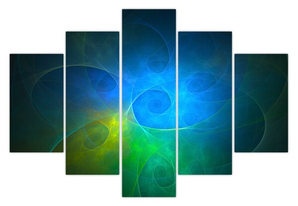 Tablou cu abstracțiune albastră (150x105 cm)