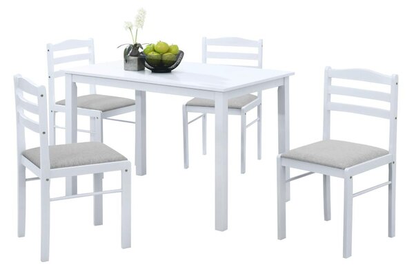 Set mobilier sufragerie Sesiones (alb + bej gri) (pentru 4 persoane). 1116505
