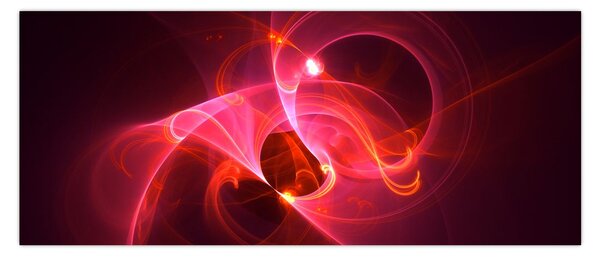 Tabloul modern cu abstacție roz (120x50 cm)
