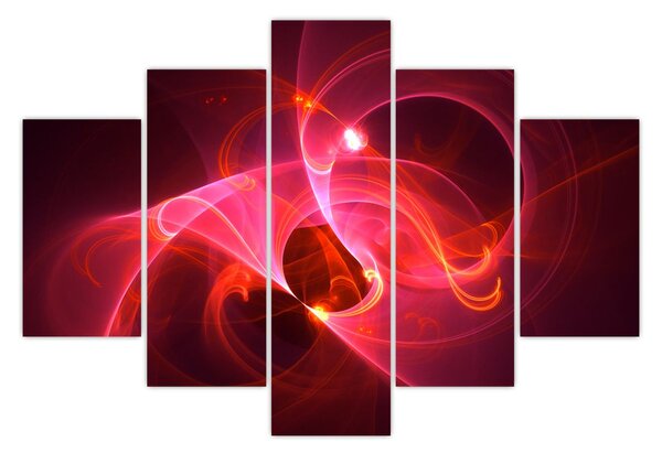 Tabloul modern cu abstacție roz (150x105 cm)