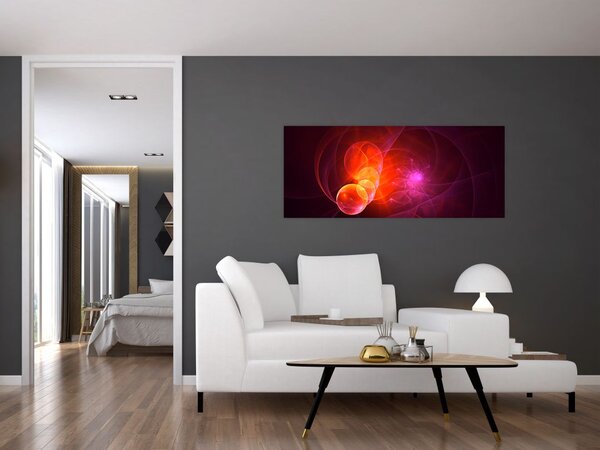 Tabloul modern cu abstracțiune roz (120x50 cm)
