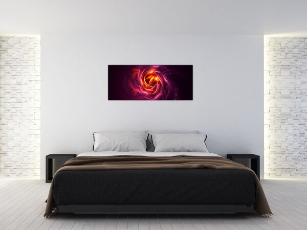 Tabloul cu abstracțiune modernă care luminează (120x50 cm)