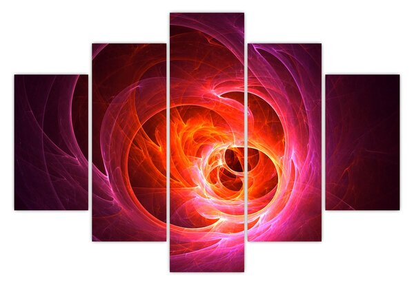 Tabloul modern cu abstracțiune roz (150x105 cm)