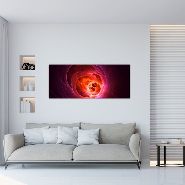 Tabloul modern cu abstracțiune roz (120x50 cm)