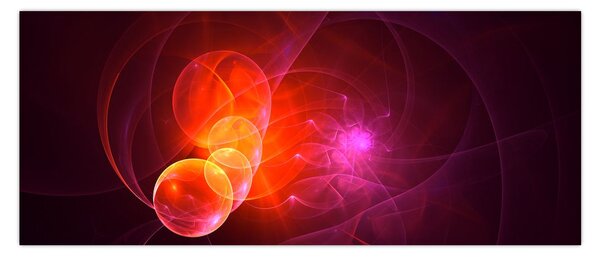 Tabloul modern cu abstracțiune roz (120x50 cm)