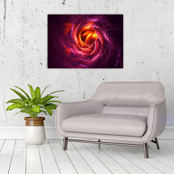 Tabloul cu abstracțiune modernă care luminează (70x50 cm)