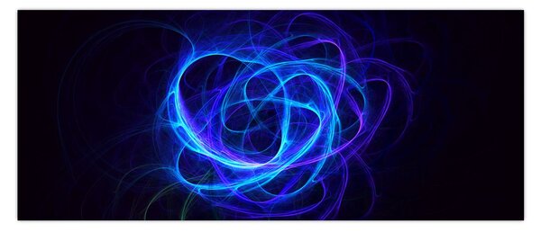 Tabloul cu ghem albastru abstract (120x50 cm)