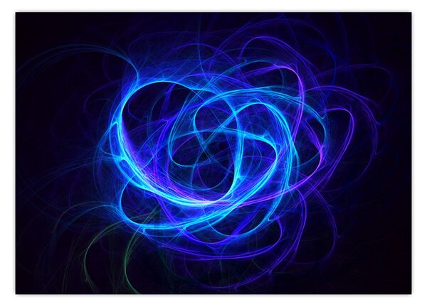 Tabloul cu ghem albastru abstract (70x50 cm)