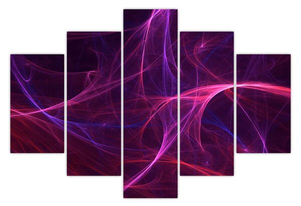 Tabloul abstract cu linii curbe (150x105 cm)