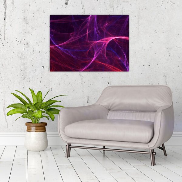 Tabloul abstract cu linii curbe (70x50 cm)