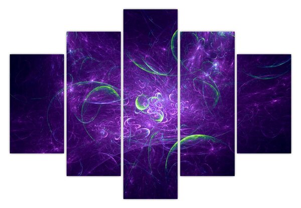 Tablou -abstracție violetă (150x105 cm)