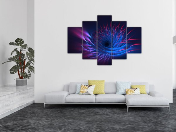 Tablou - abstaracție cu floare (150x105 cm)