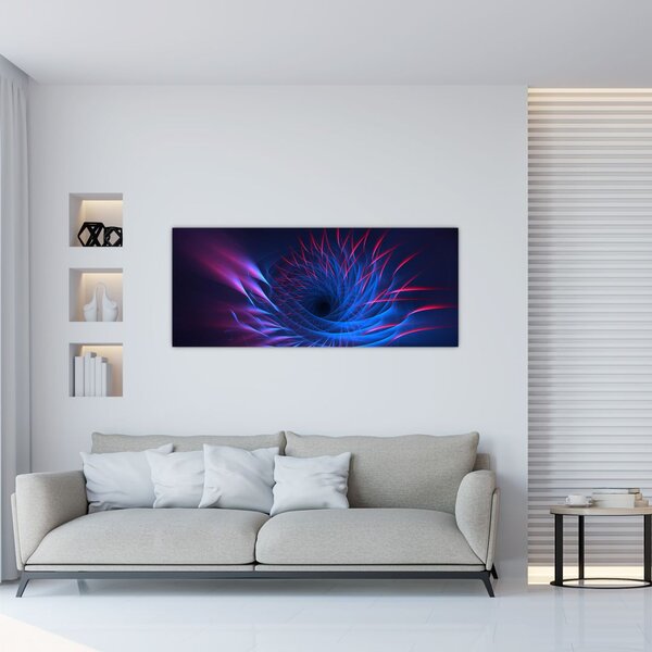 Tablou - abstaracție cu floare (120x50 cm)