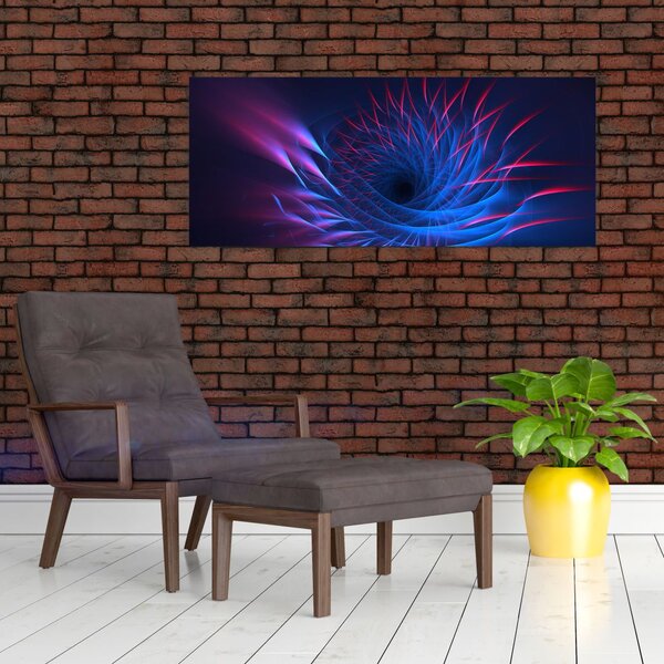 Tablou - abstaracție cu floare (120x50 cm)