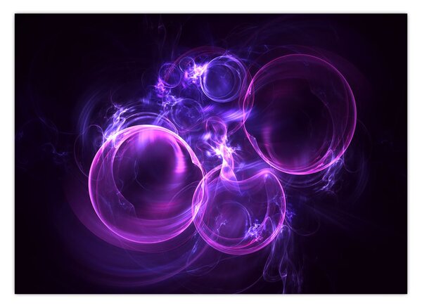 Tablou abstract cu bulbuci (70x50 cm)