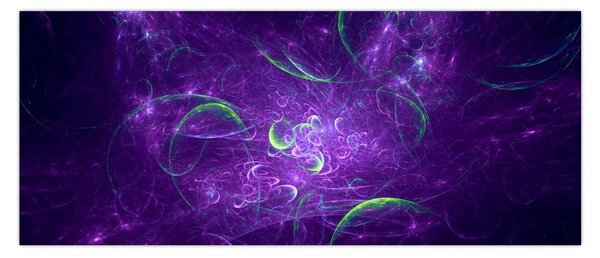 Tablou -abstracție violetă (120x50 cm)