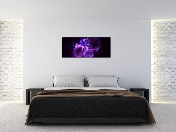 Tablou abstract cu bulbuci (120x50 cm)
