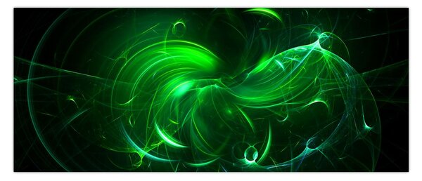Tablou - abstracție verde (120x50 cm)