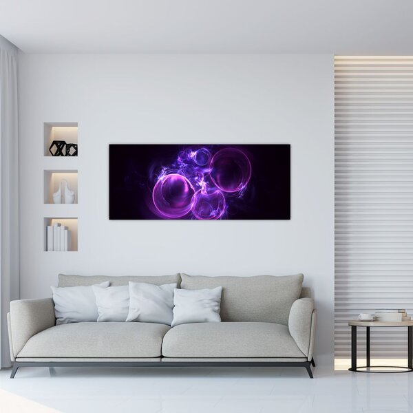 Tablou abstract cu bulbuci (120x50 cm)
