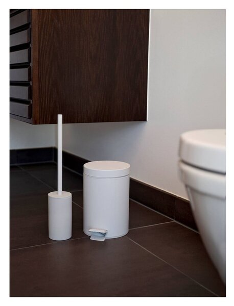 Perie WC din porțelan Zone Solo White, alb