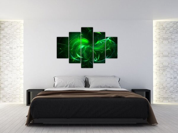 Tablou - abstracție verde (150x105 cm)