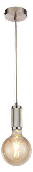 Searchlight 77651SS - Lustră suspendată cu cablu SUSPENSION 1xE27/60W/230V argintie