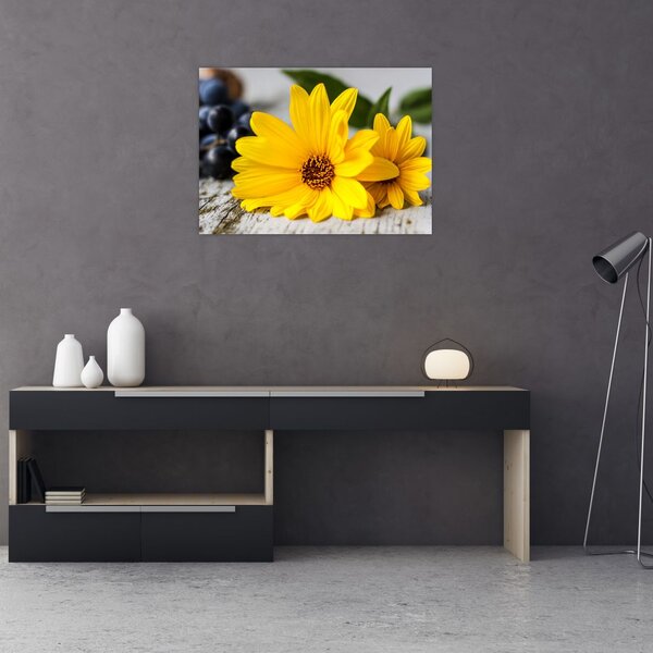 Tablou cu flori galbene (70x50 cm)