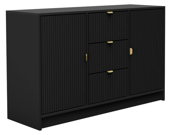 Comodă Rozoma 2D3SZ (Negru molet + auriu) . 1103672