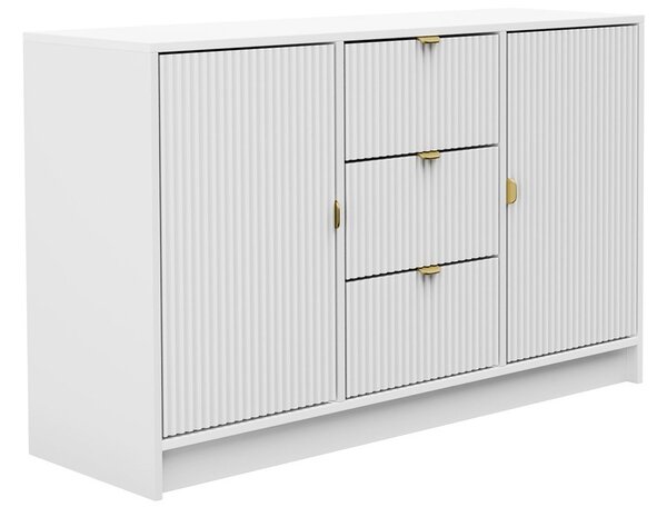 Comodă Rozoma 2D3SZ (Alb velvet + auriu) . 1103671