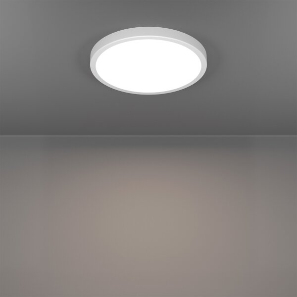 Eglo 901377 - Plafonieră LED RGBW dimabilă cu sticlă fumurie FUEVA-Z LED/14,3W/230V 27,8cm IP44 alb