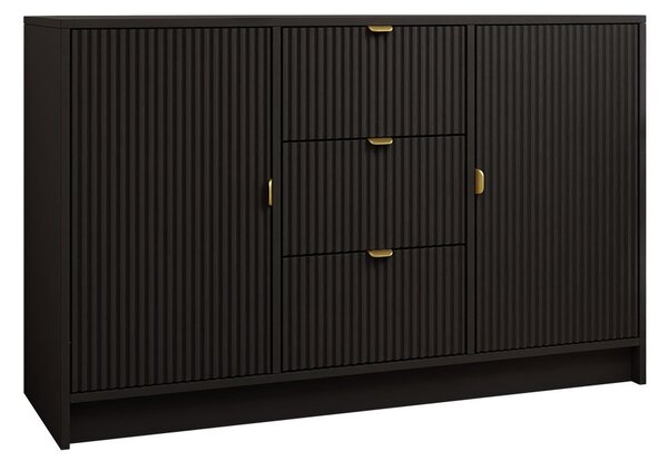 Comodă Rozoma 2D3SZ (Negru molet + auriu) . 1103672