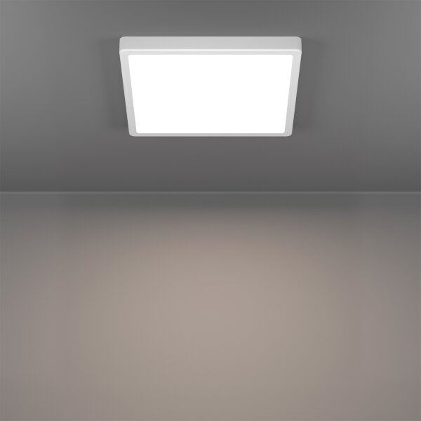 Eglo 901379 - Plafonieră LED RGBW FUEVA-Z, dimabilă, cu sticlă fumurie, LED 13,5 W, 230 V, 29,5 cm, IP44, alb
