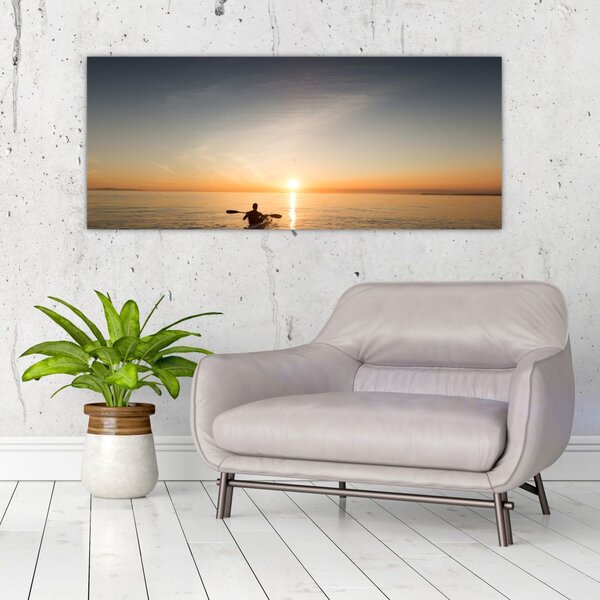Tablou - caiac pe mare (120x50 cm)