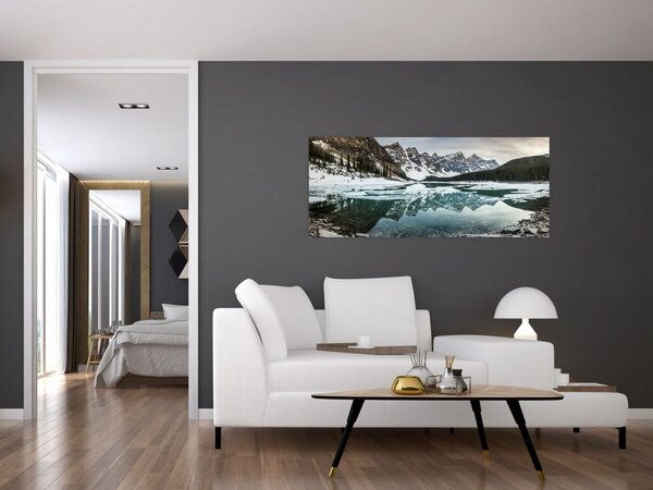 Tablou - lacul iarna (120x50 cm)