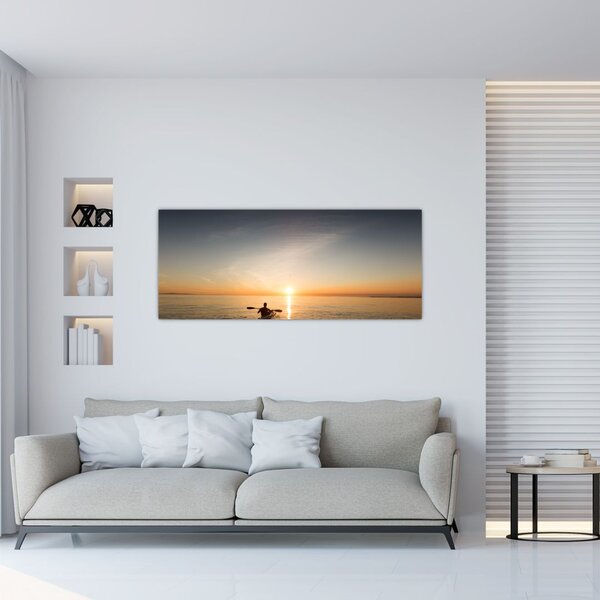 Tablou - caiac pe mare (120x50 cm)