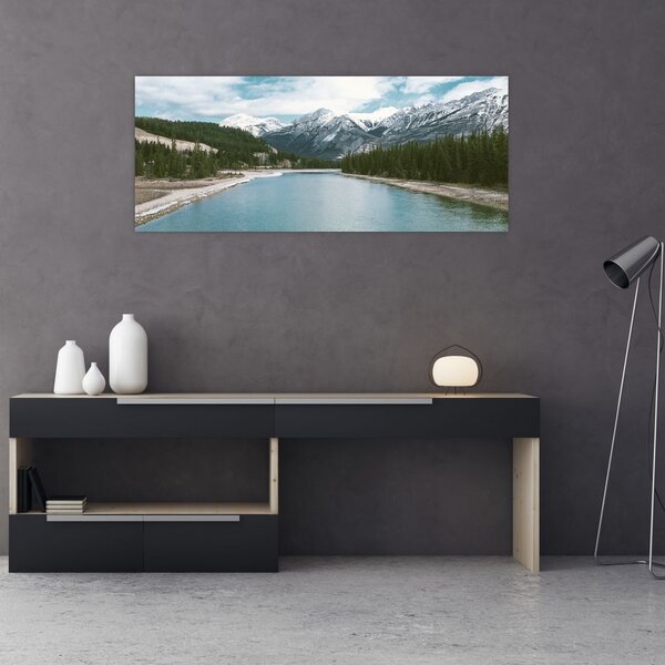Tablou cu peisaj montan (120x50 cm)
