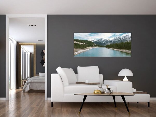 Tablou cu peisaj montan (120x50 cm)