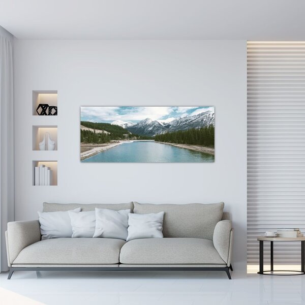 Tablou cu peisaj montan (120x50 cm)